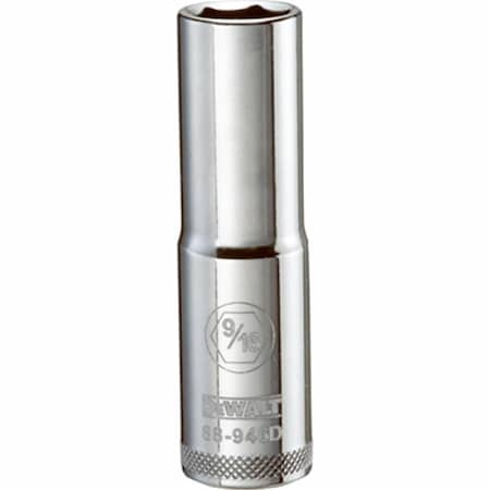 Stanley 0.5 in. Drive, 0.56 in. 6 Point Polished Chrome Vanadium Steel Socket 227857